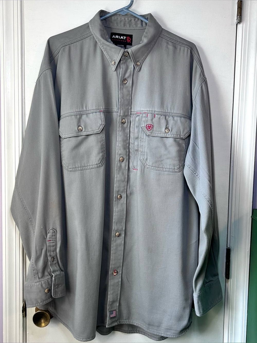 Ariat FR Flame Resistant Cat 2 Longsleeve Shirt Men’s 2XL Gray Welder